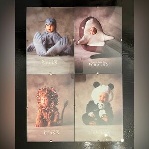 Set of 4 Framed Baby Animal Costume Pictures